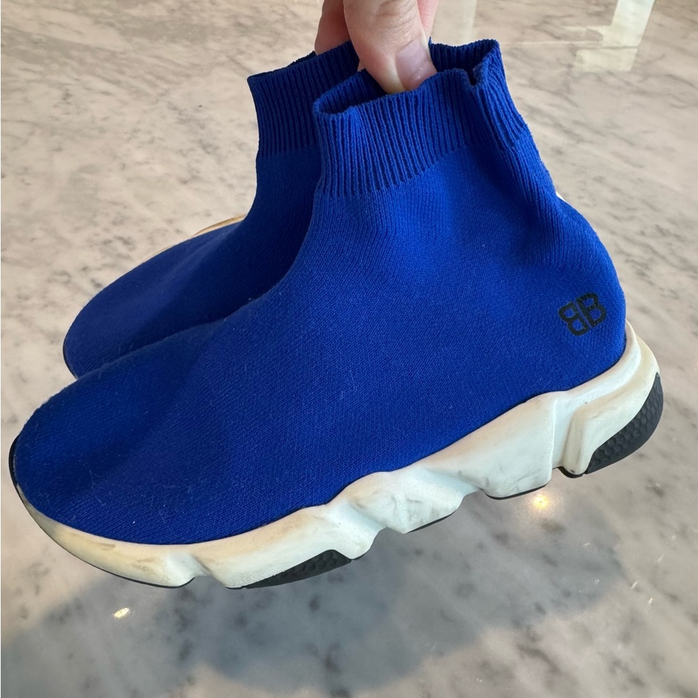 Balenciaga Blue Sock Sneakers with Chunky Sole